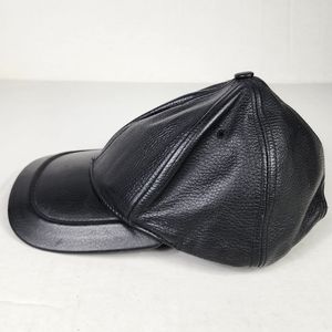 Leather Vintage Mens Ball Cap Hat One Size